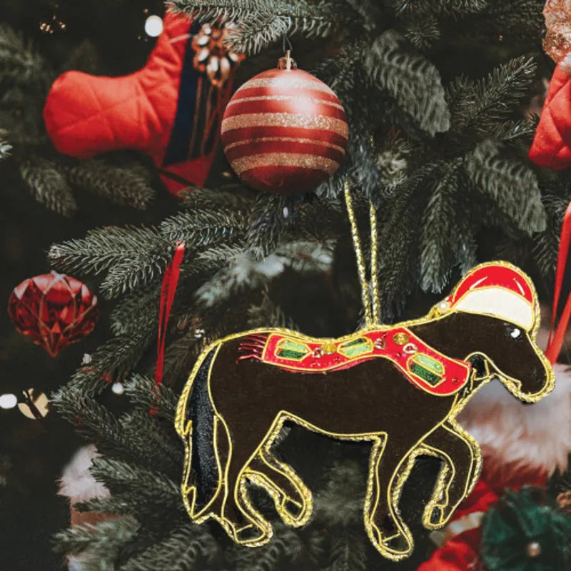 Equetech Beaded Bay Horse Christmas Decoration