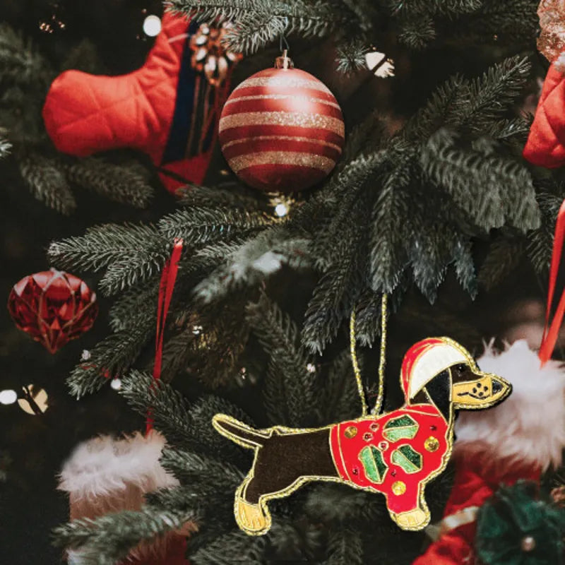 Equetech Beaded Dachshund Christmas Decoration