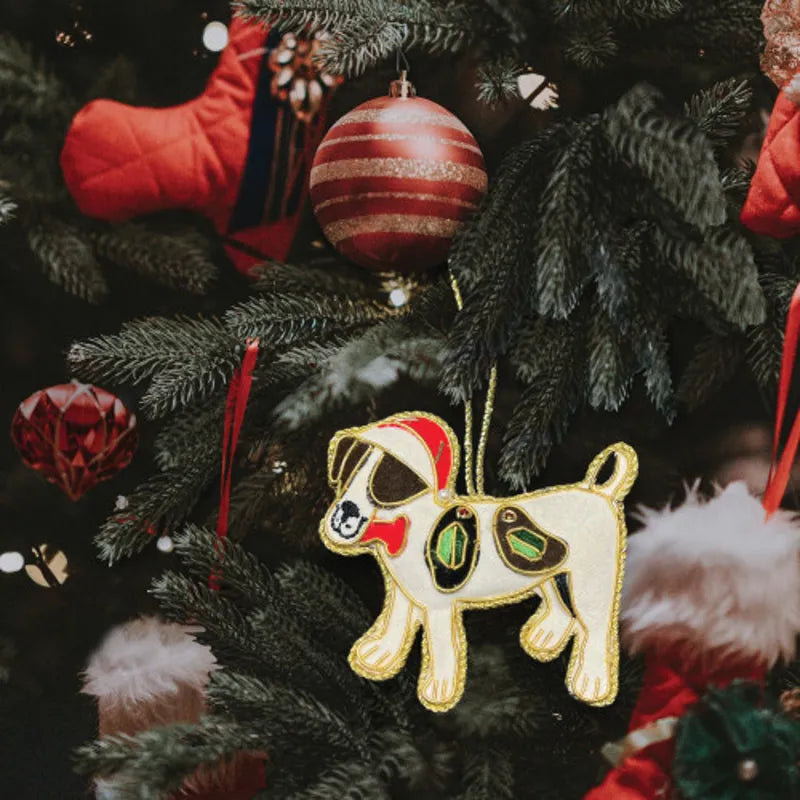 Equetech Beaded Jack Russell Christmas Decoration