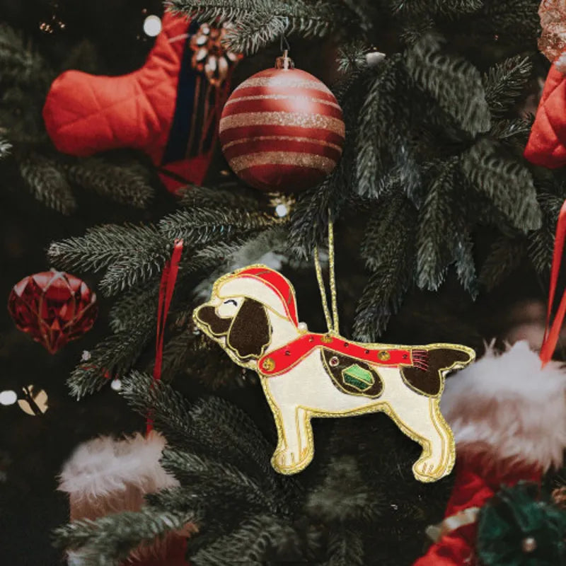 Equetech Beaded Springer Spaniel Christmas Decoration