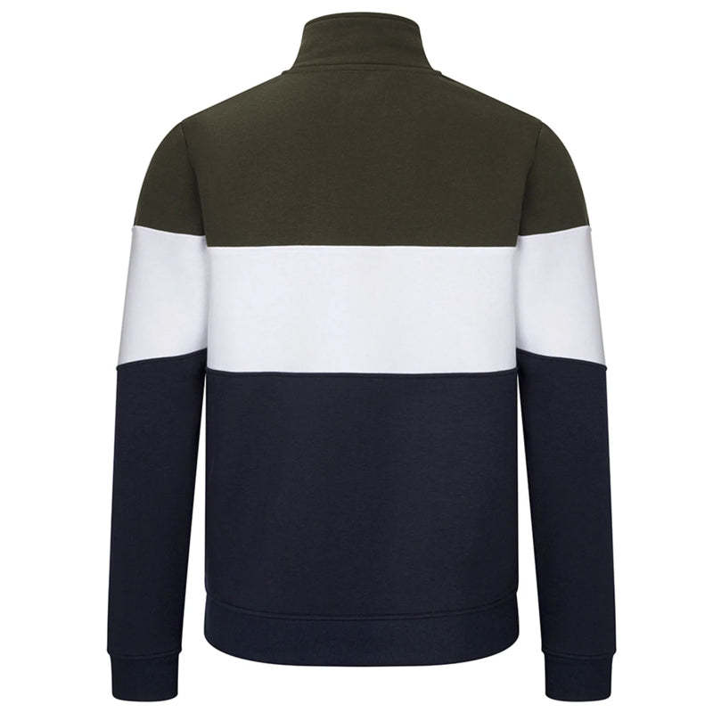 Hoggs Of Fife Mens Dumfries 1888 1/4 Zip Jumper - Forest/White