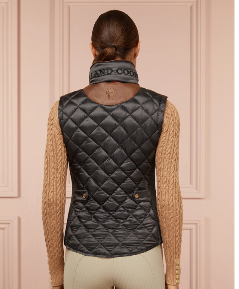 Holland Cooper Classic Diamond Quilt Gilet - Khaki