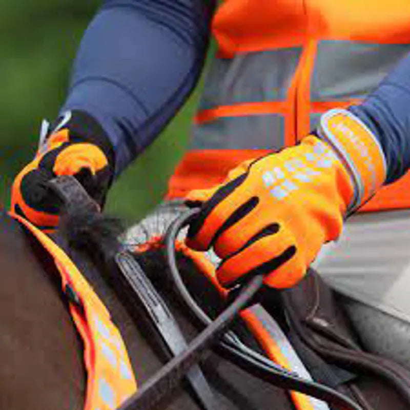 Shires Equi-Flector Riding Gloves - Orange