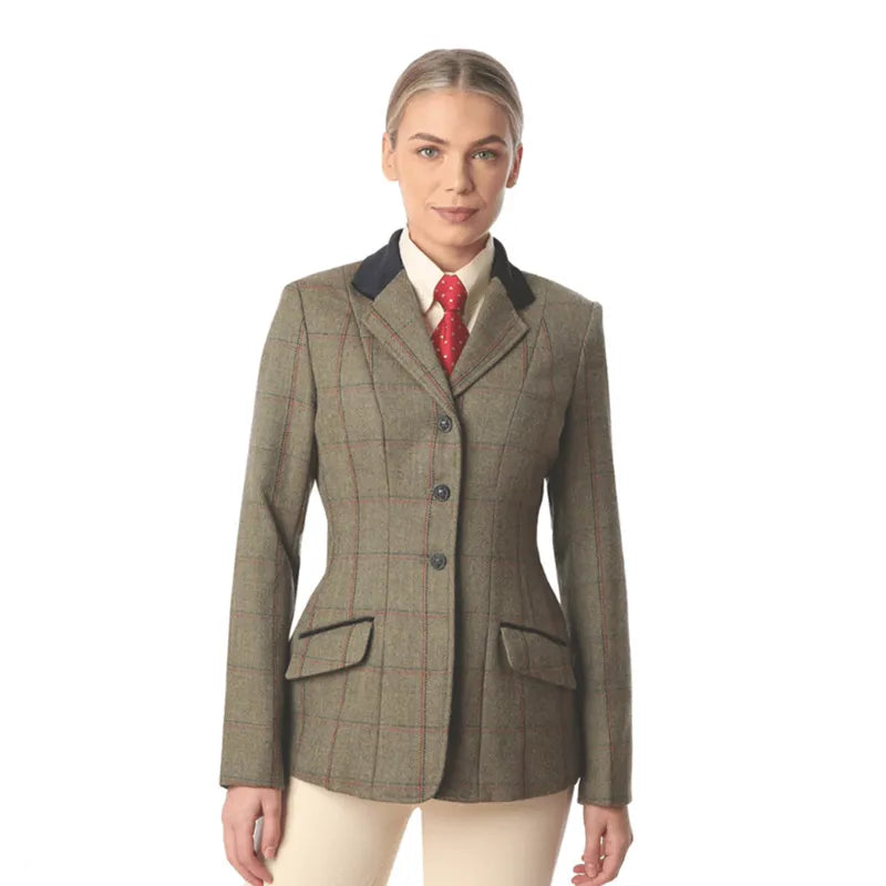 Equetech Launton Deluxe Tweed Riding Jacket - Green