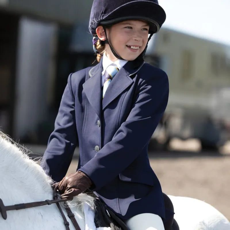 Equetech Junior Jersey Deluxe Competition Jacket - Navy