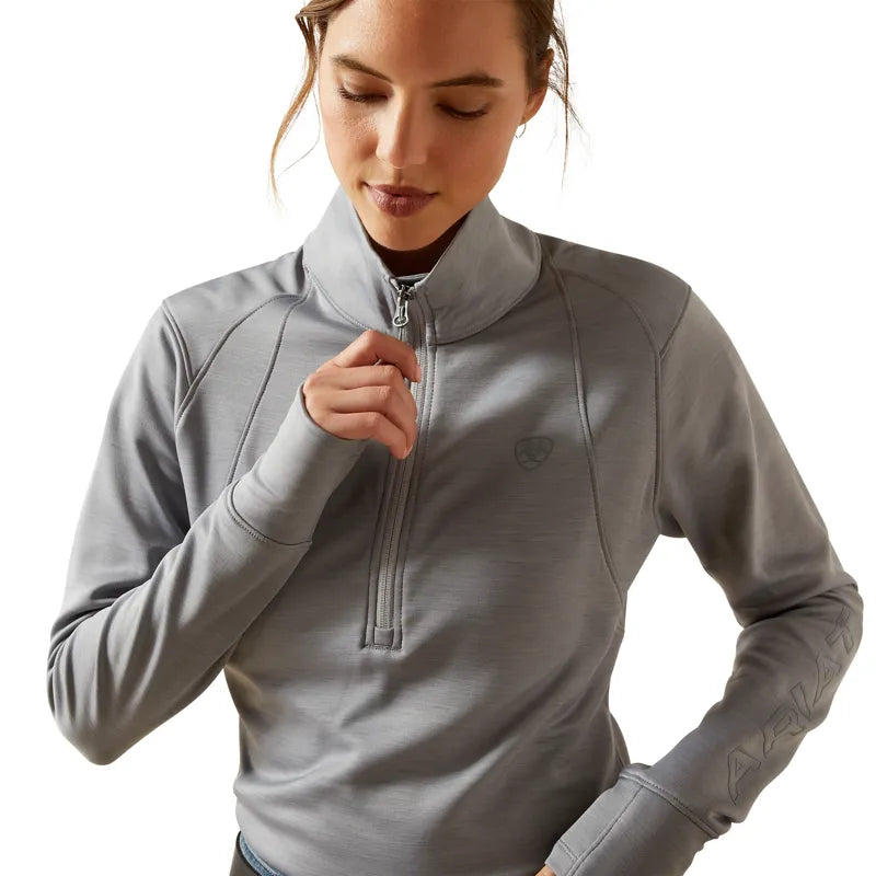 Ariat Ladies Team EQ 1/2 Zip Pullover - Alloy Heather