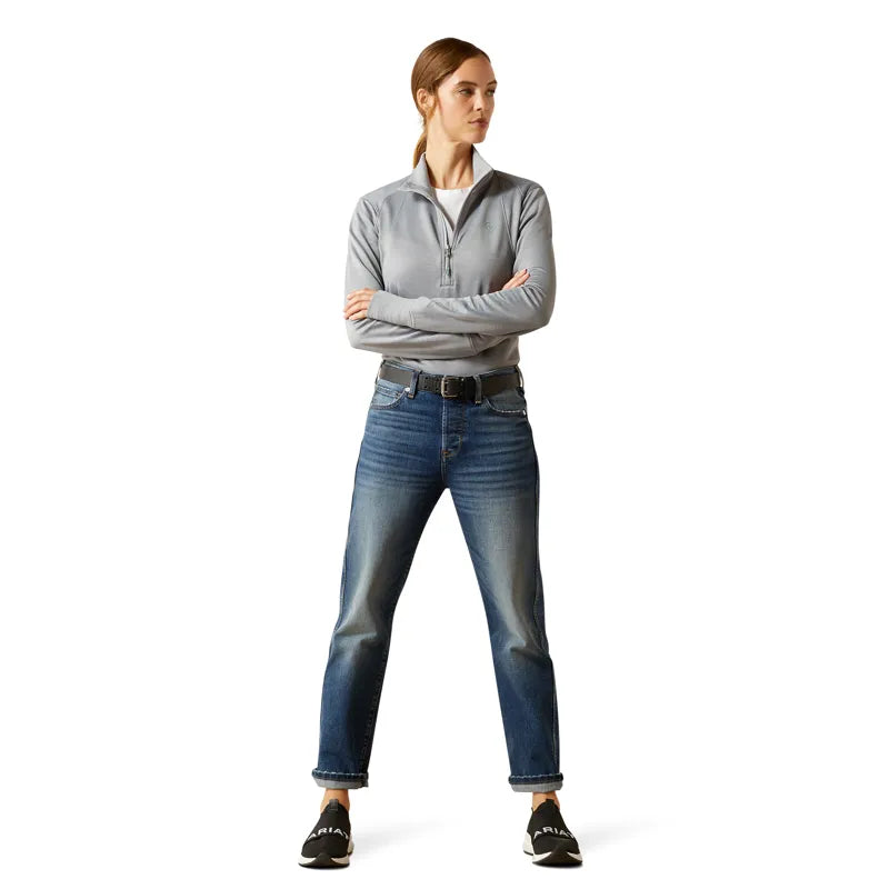 Ariat Ladies Team EQ 1/2 Zip Pullover - Alloy Heather