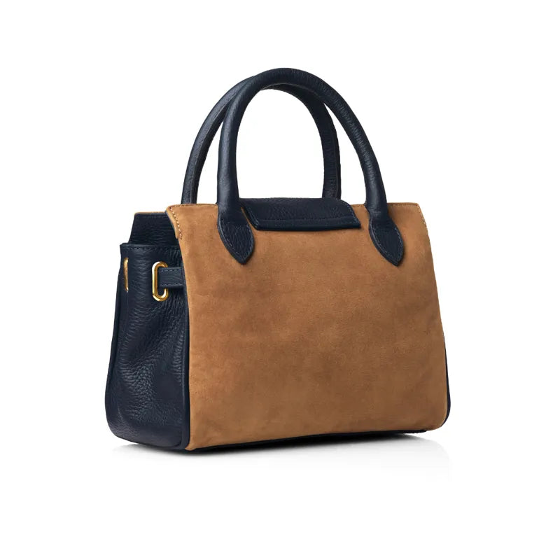Fairfax and Favor Mini Windsor Handbag - Tan/Navy