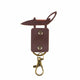 Recylced Leather Fox Keyring