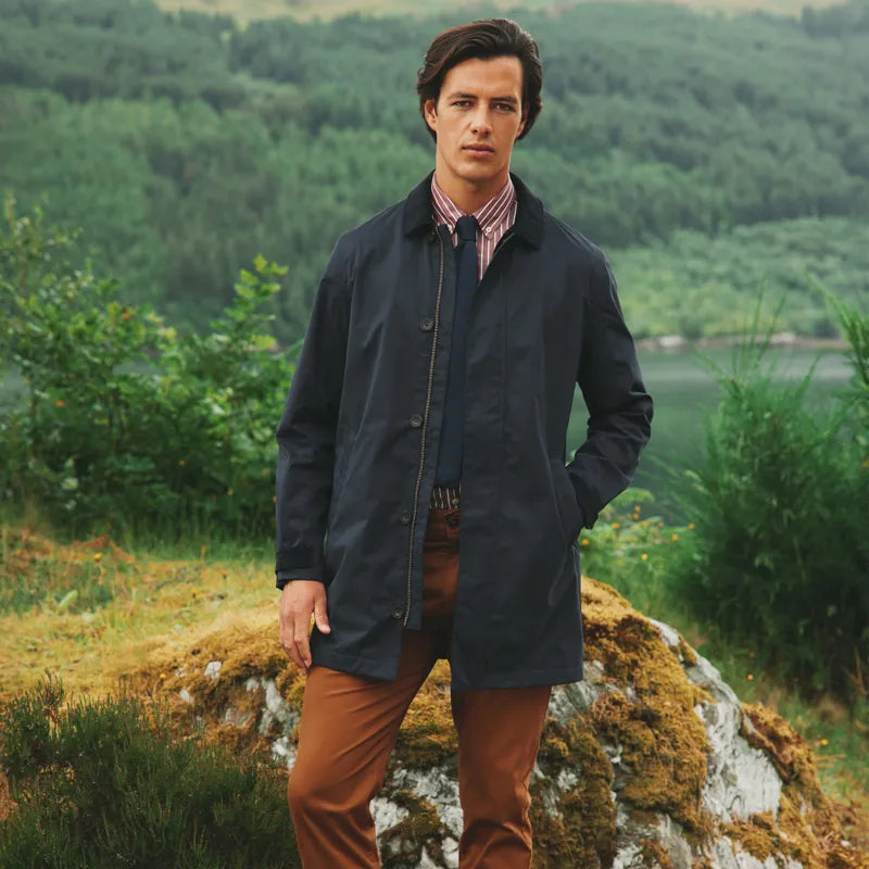 Joules Mens Sandford Waterproof Raincoat - Navy