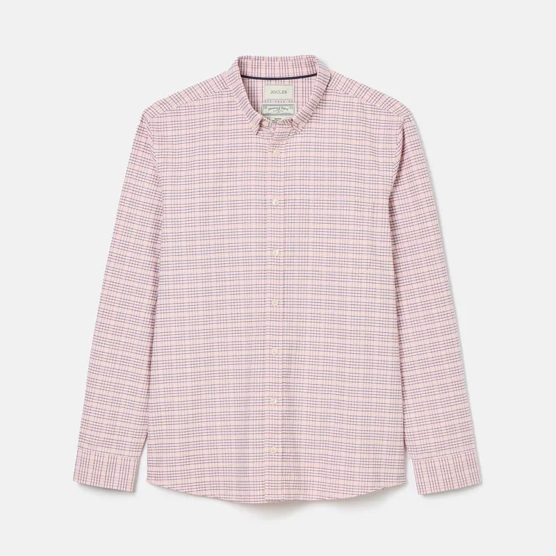 Joules Mens Oxford Classic Fit Shirt - Pink Check