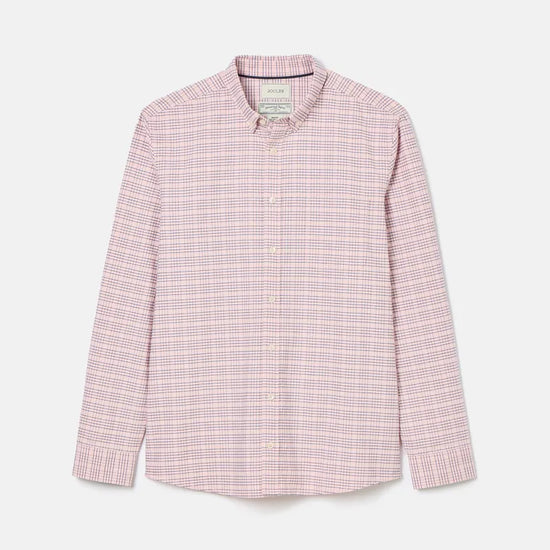 Joules Mens Oxford Classic Fit Shirt - Pink Check