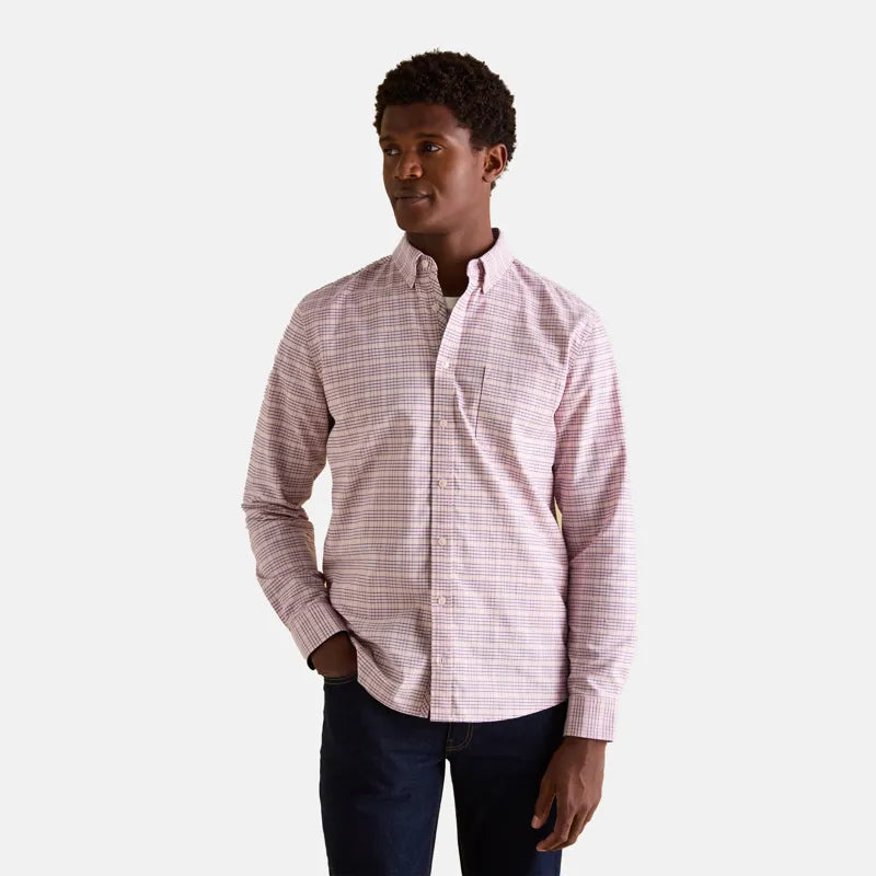 Joules Mens Oxford Classic Fit Shirt - Pink Check