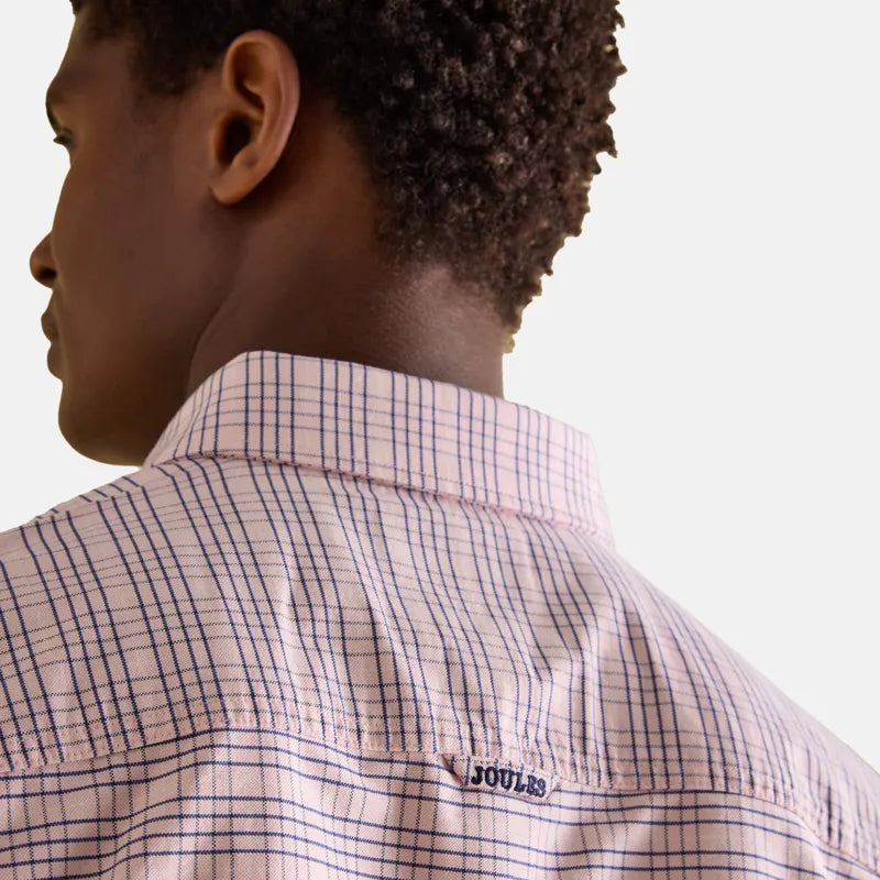 Joules Mens Oxford Classic Fit Shirt - Pink Check