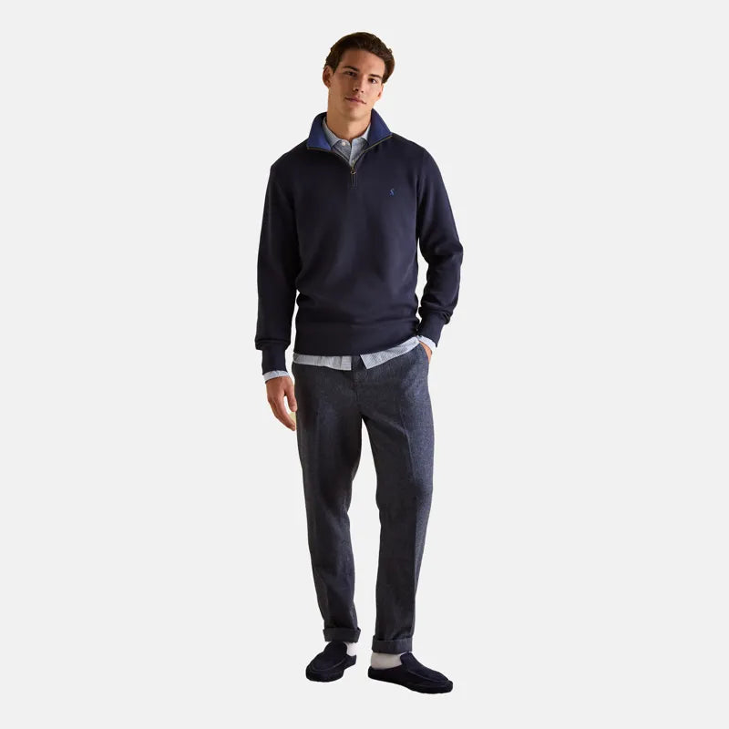 Joules Mens Alistair Quarter Zip Sweatshirt - Navy