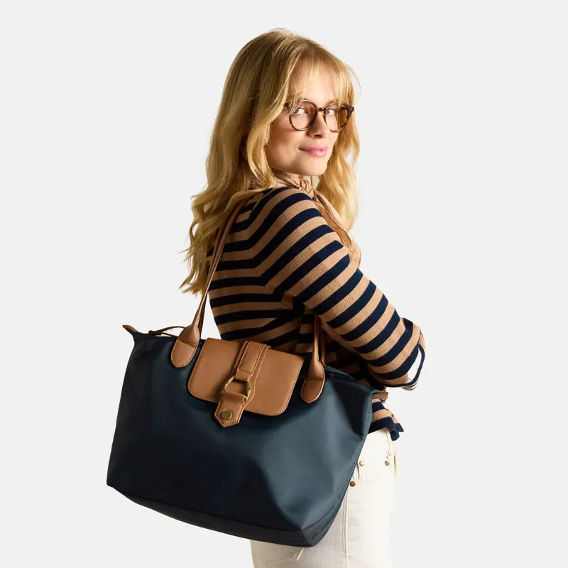 Joules Edie Quilted Tote Bag - Navy
