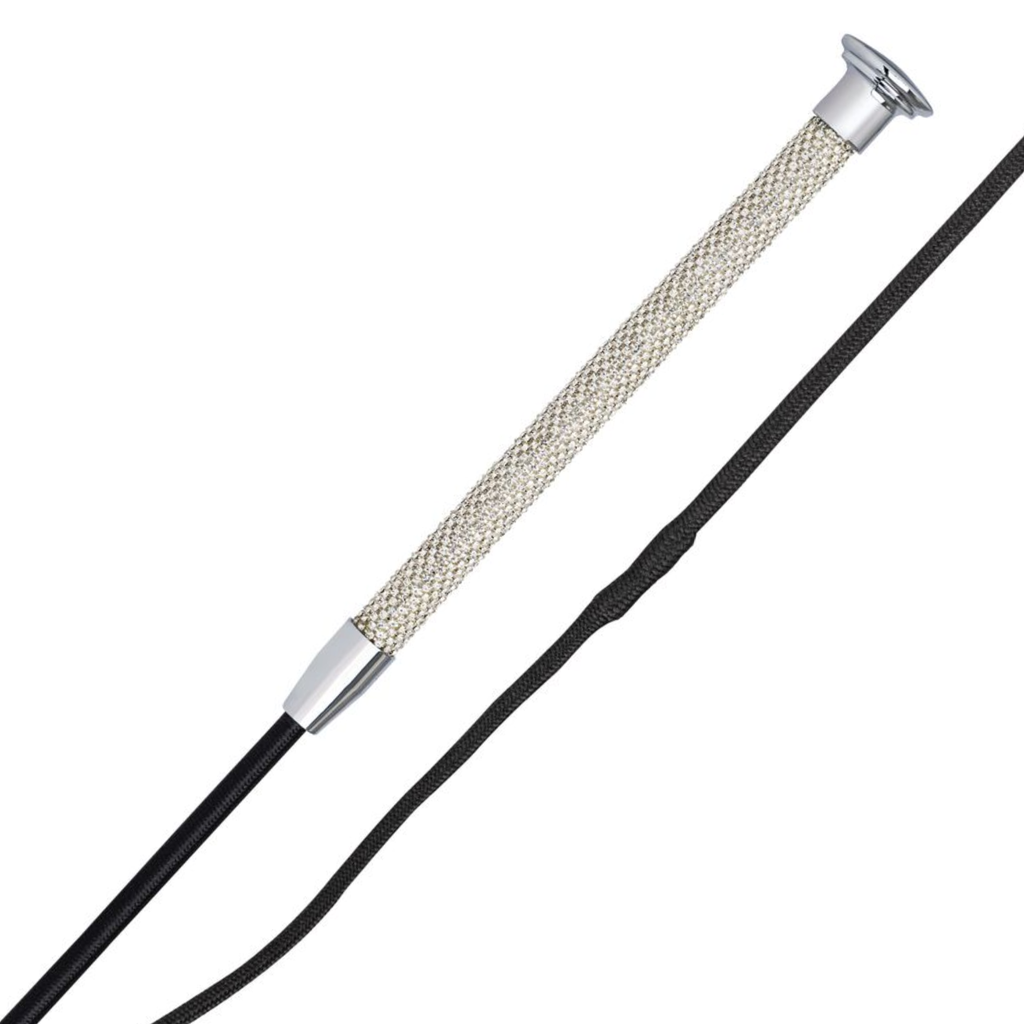 Woof Wear Glitz Dressage Whip - Silver