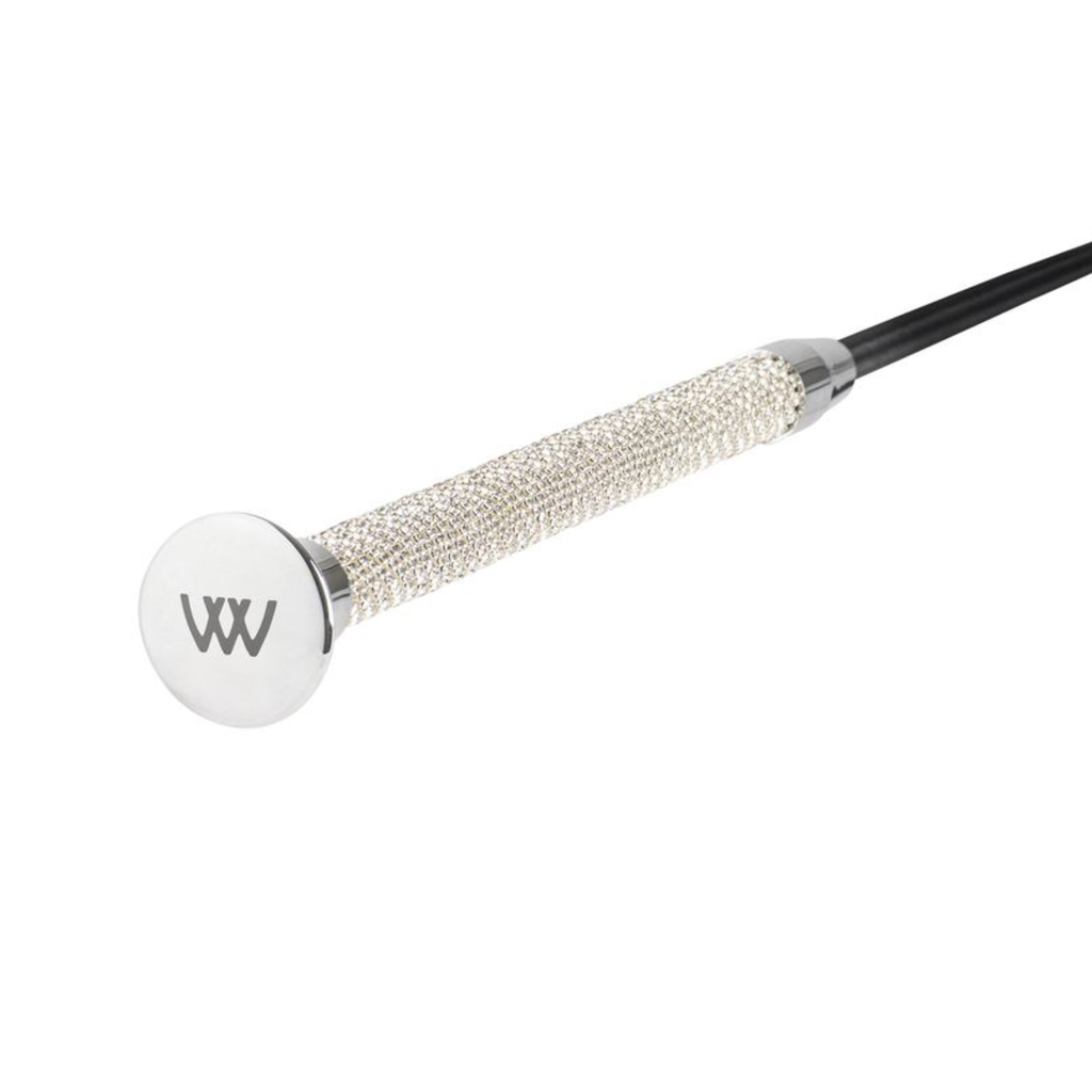 Woof Wear Glitz Dressage Whip - Silver
