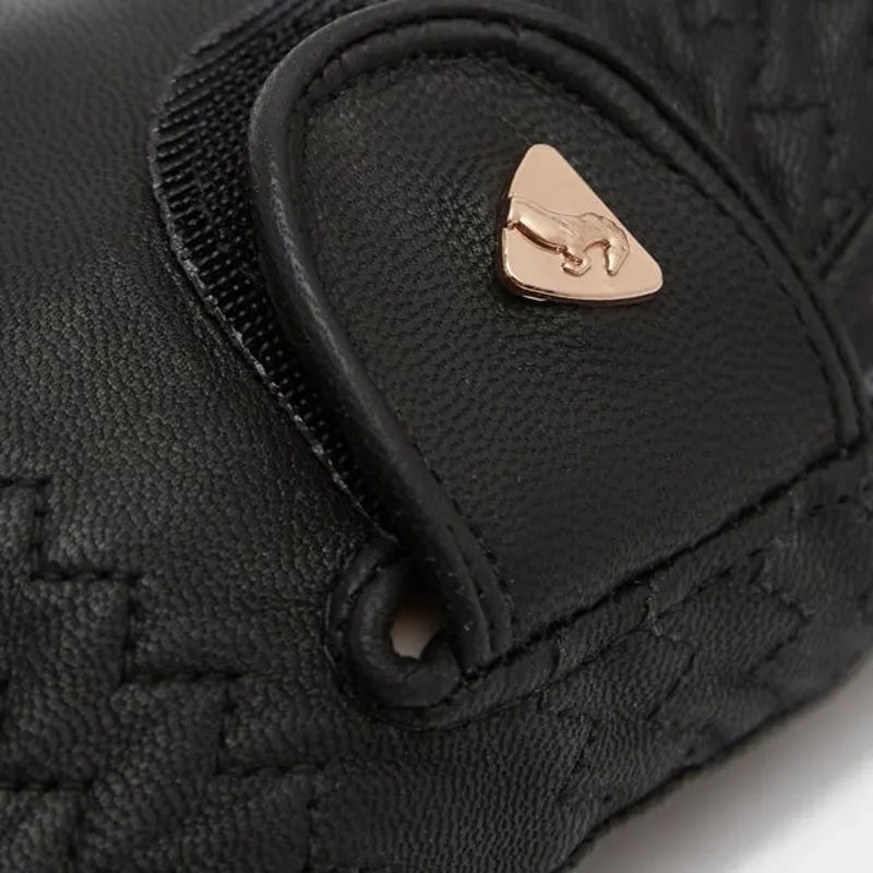Aubrion Leather Riding Gloves - Black