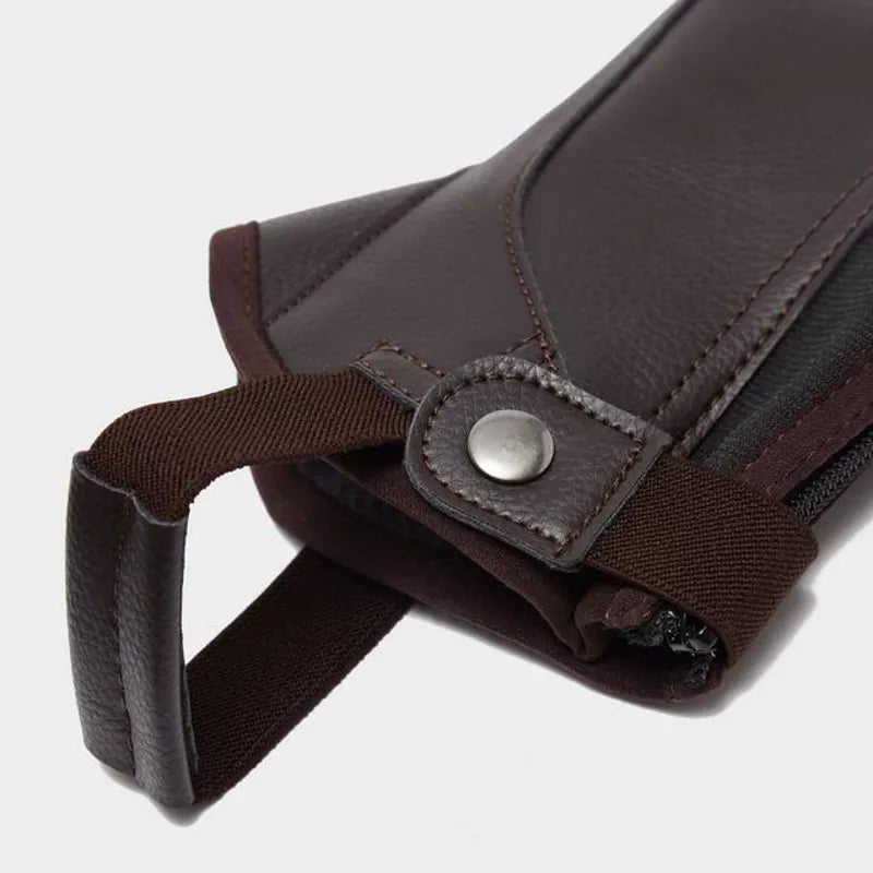 Saxon Equileather Half Chaps - Brown