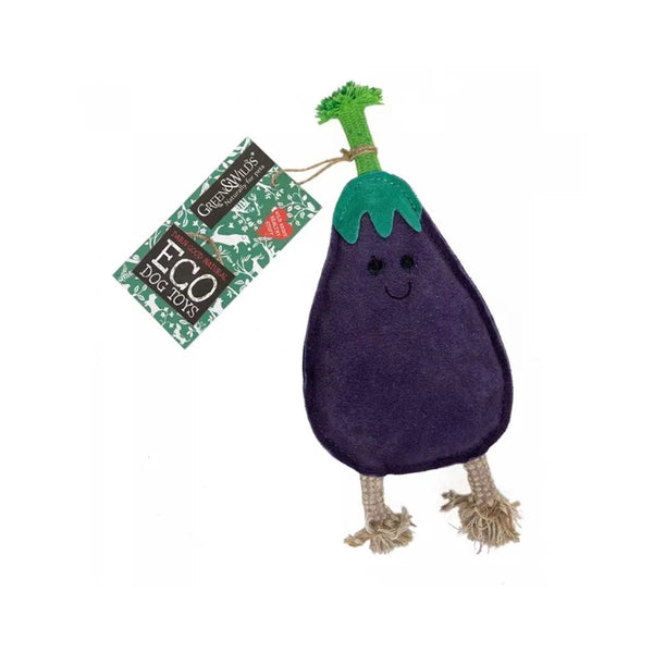 Green and Wilds Austin The Aubergine Dog Toy