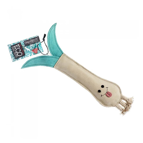 Green and Wilds Lenny The Leek Dog Toy