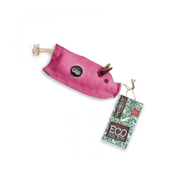 Green and Wilds Peggy the Pig Dog Toy