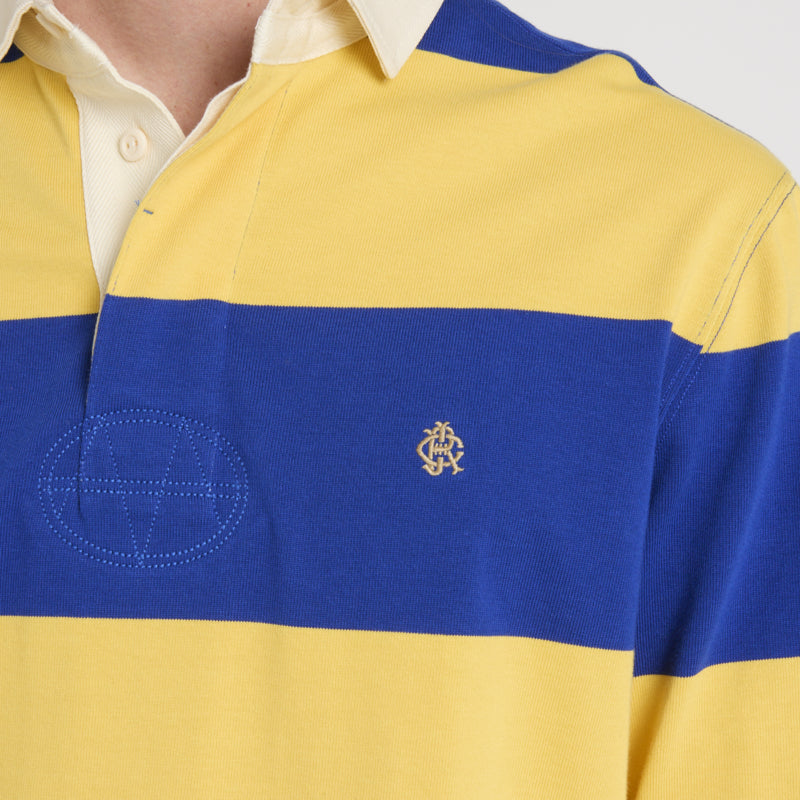 Joules Mens Rugby Club Shirt Yellow Blue