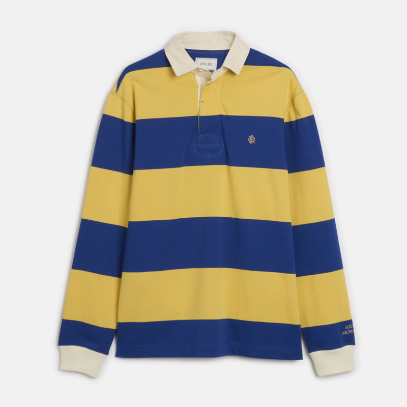Joules Mens Rugby Club Shirt Yellow Blue
