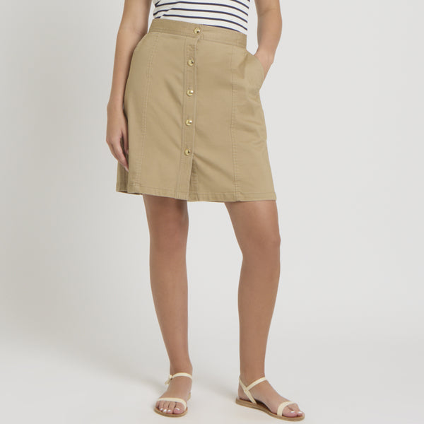 Joules Ladies Chino Skirt - Tan Brown