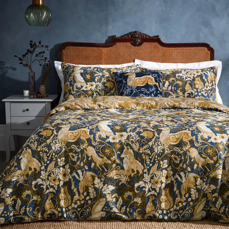 Harewood Cotton Duvet Cover Set - Blue