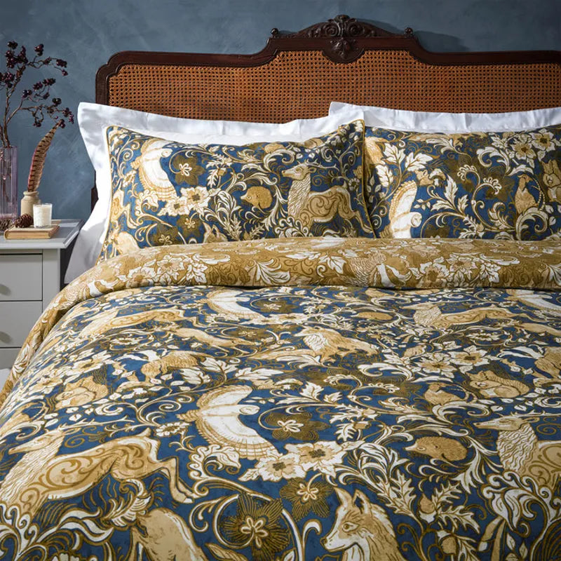 Harewood Cotton Duvet Cover Set - Blue