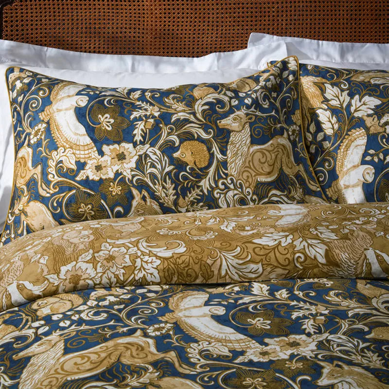 Harewood Cotton Duvet Cover Set - Blue