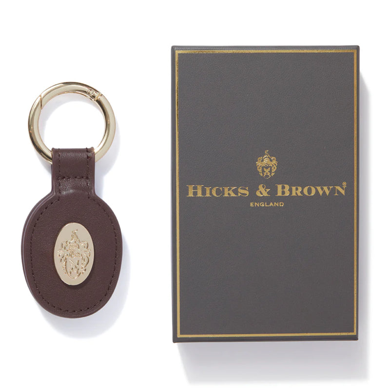Hicks and Brown Leather Hatclip - Brown