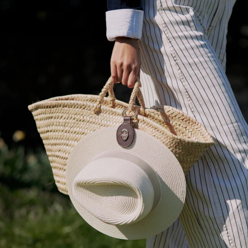Hicks and Brown Leather Hatclip - Brown