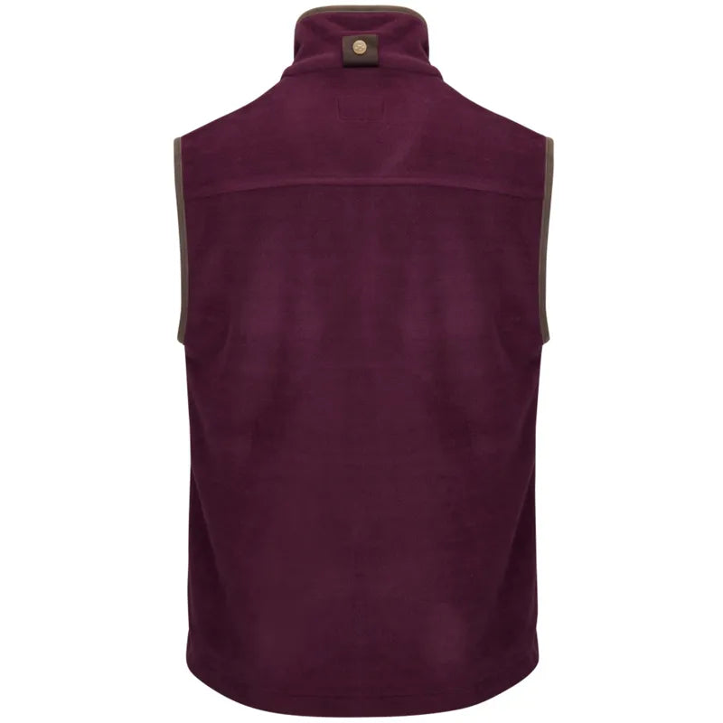 Hoggs of Fife Mens Stenton Fleece Gilet - Merlot
