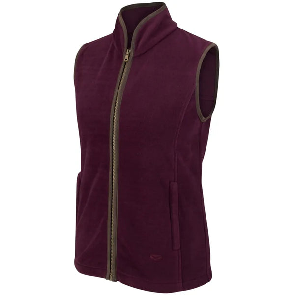 Hoggs of Fife Ladies Stenton Fleece Gilet - Merlot
