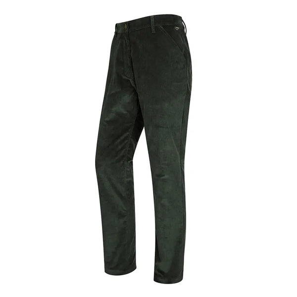 Hoggs of Fife Mens Cairnie Comfort Stretch Cord Trousers - Racing Green