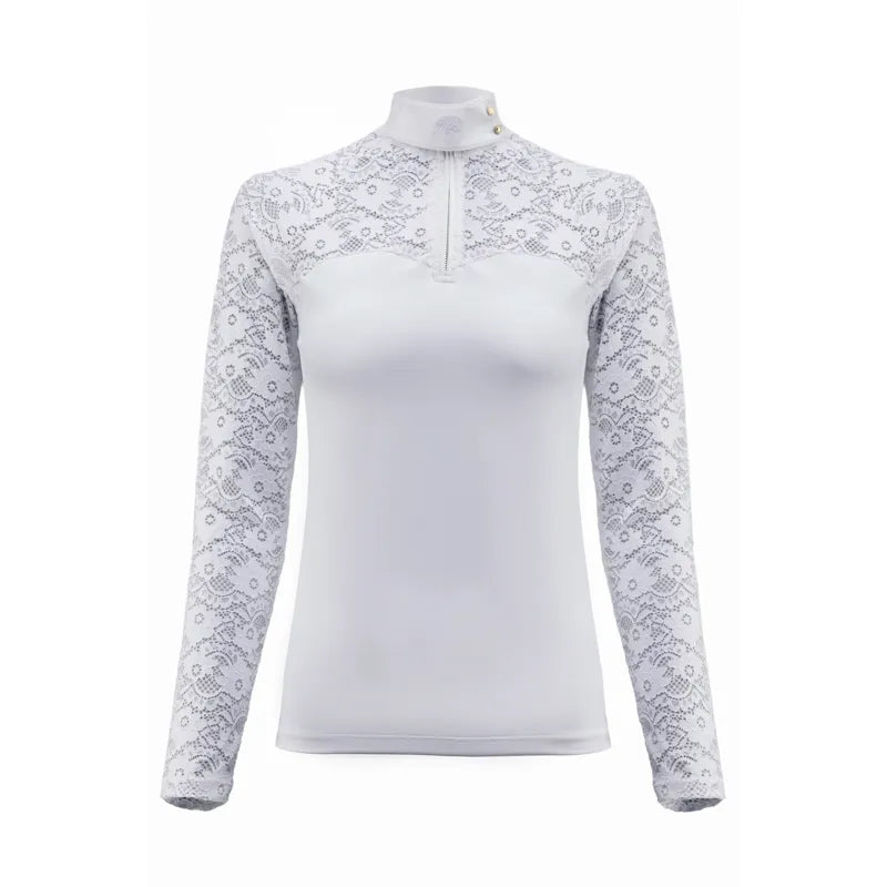 Holland Cooper Newbury Long Sleeve Base Layer - Ice White