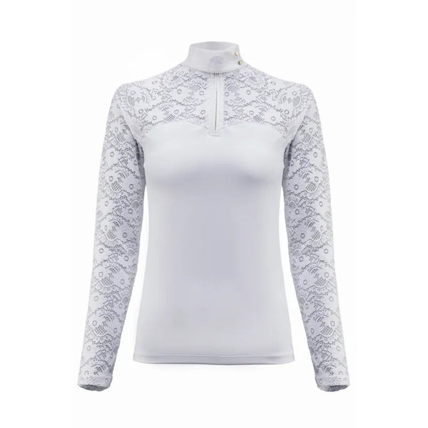 Holland Cooper Newbury Long Sleeve Base Layer - Ice White