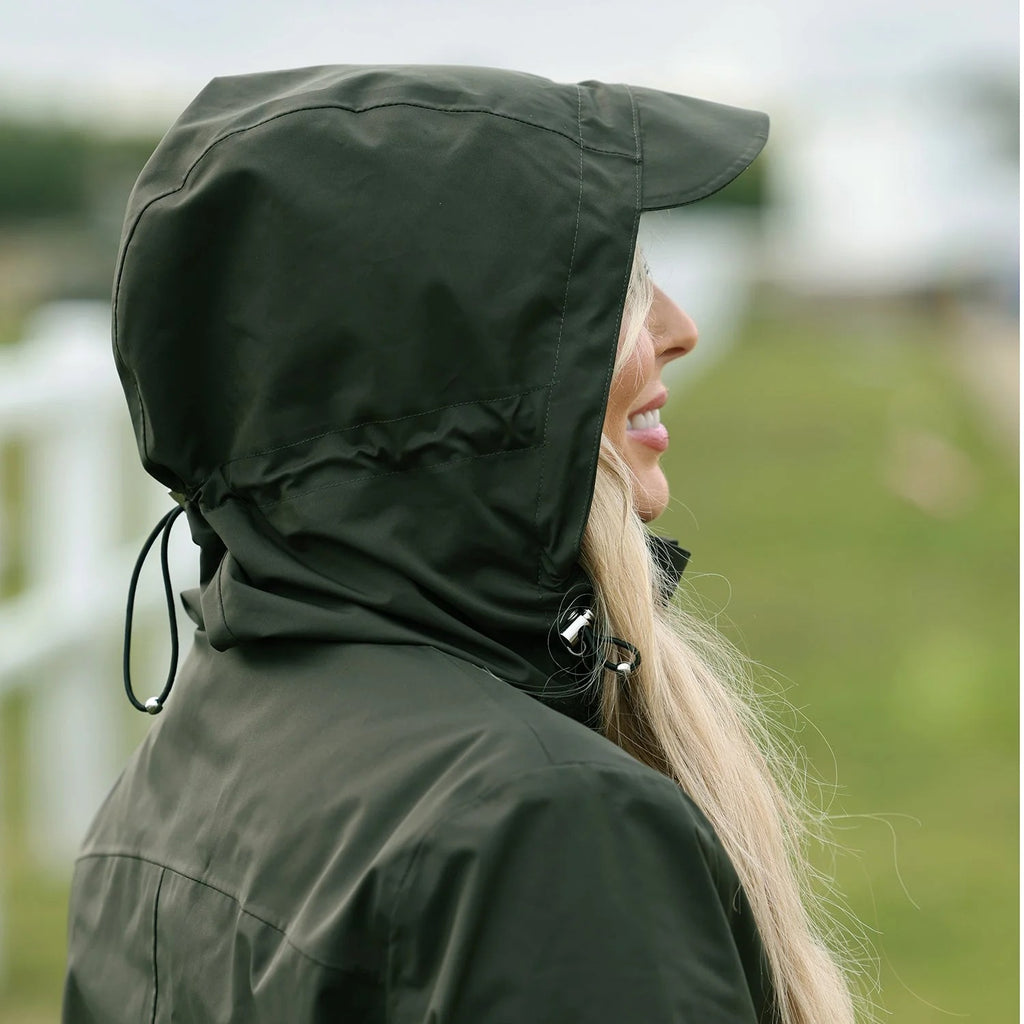 Equetech Ladies Utopia Luxe Waterproof Riding Coat - Alpine Green