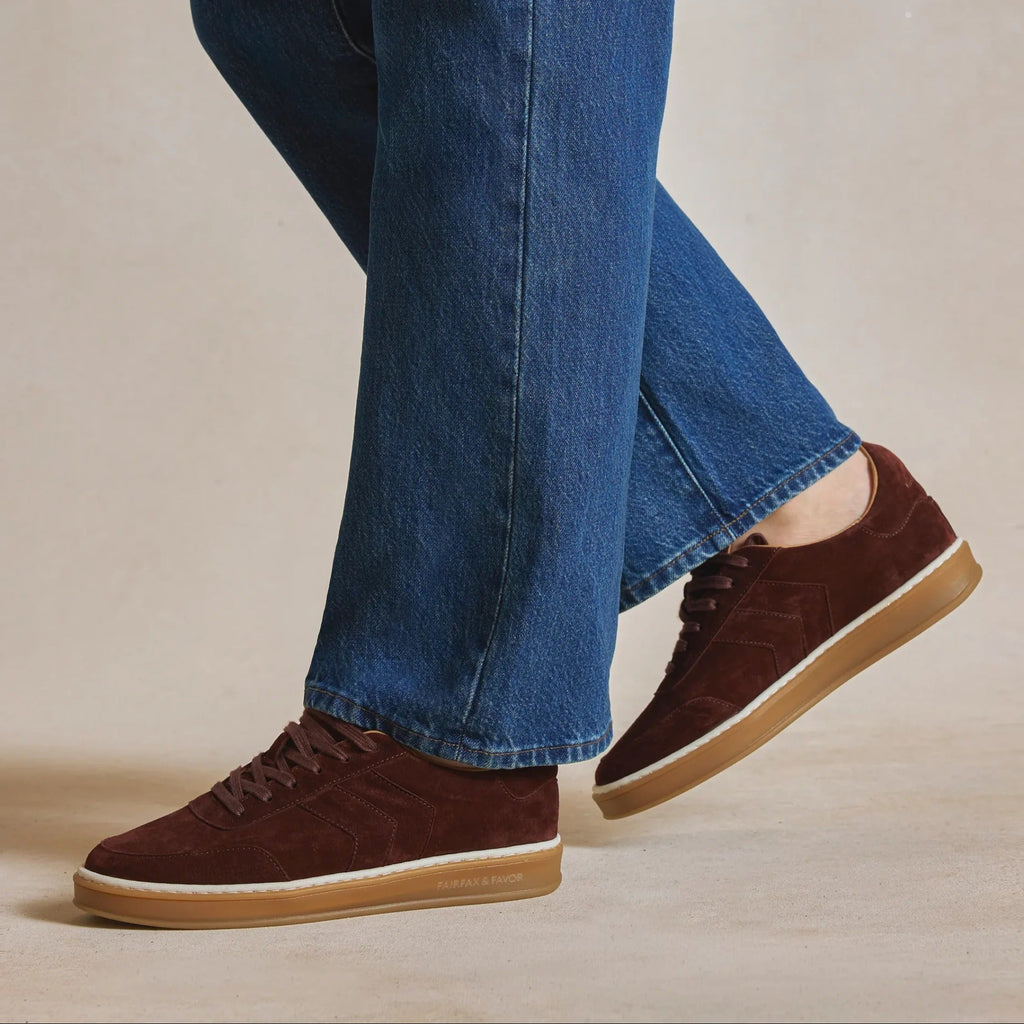 Fairfax & Favour Ladies Kendrick Trainer - Port Suede