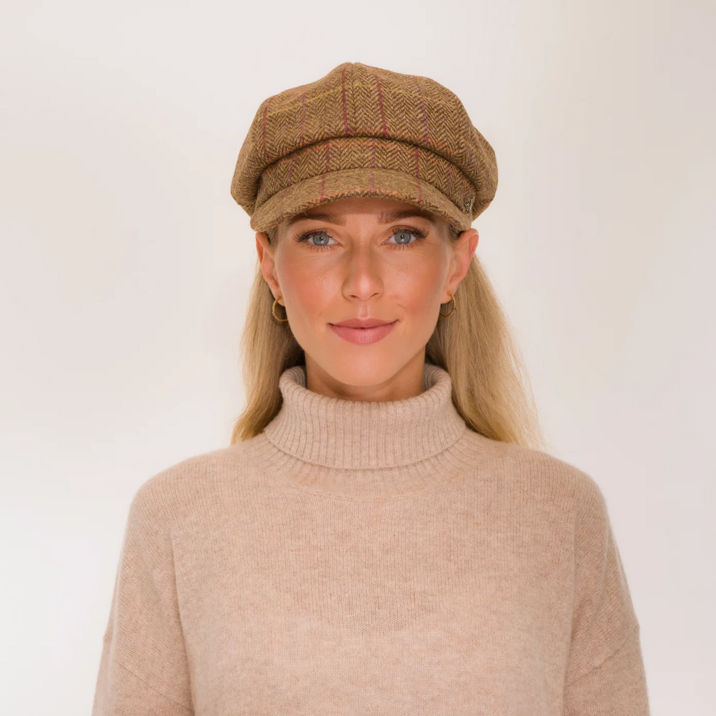 Hicks and Brown The Higham Tweed Baker Boy - Chestnut