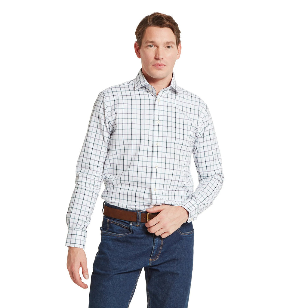 Schoffel Mens Baconsthorpe Tailored Shirt - Deep Purple Check