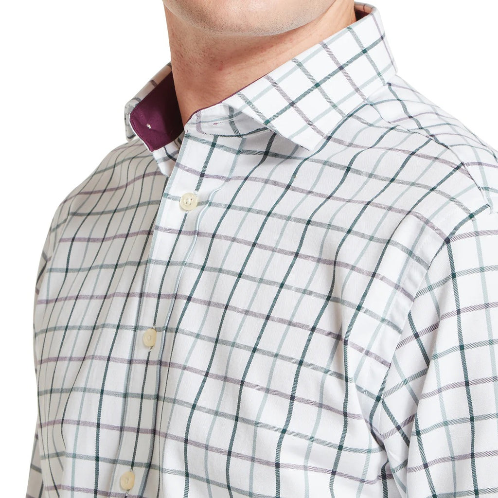 Schoffel Mens Baconsthorpe Tailored Shirt - Deep Purple Check