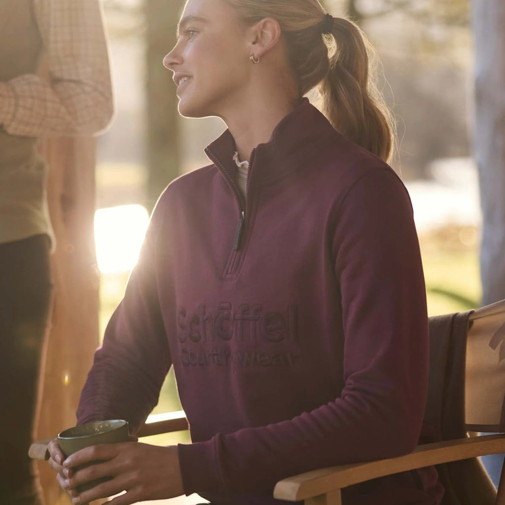 Schoffel Ladies St Issey Sweatshirt -  Burgundy