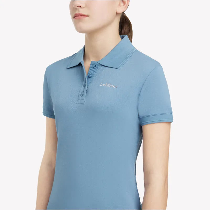 LeMieux Young Rider Classique Polo Shirt - Ice Blue