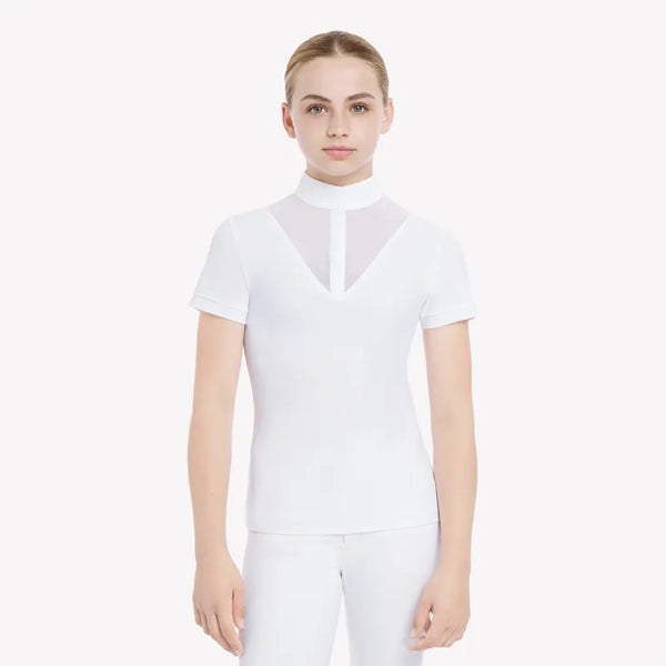 LeMieux Young Rider Eva Short Sleeve Show Shirt - White