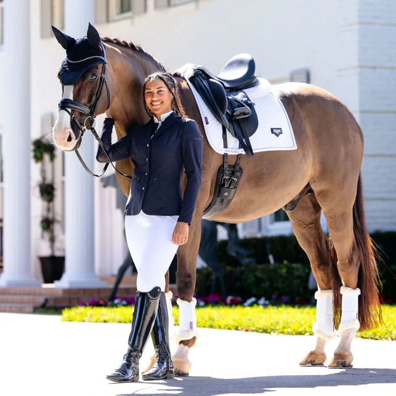 LeMieux Puissance Suede Dressage Saddle Pad - White