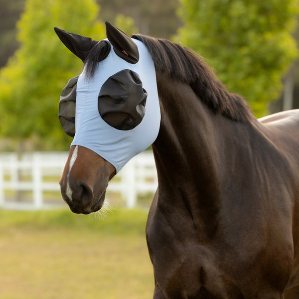 LeMieux Bug Relief Half Fly Mask - Powder Blue